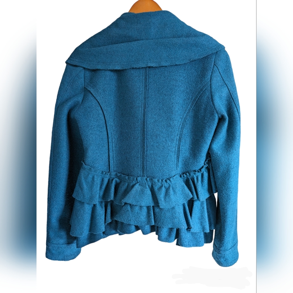 Anthropologie Elevenses Ruffle Jacket Size 6 - Picture 2 of 9